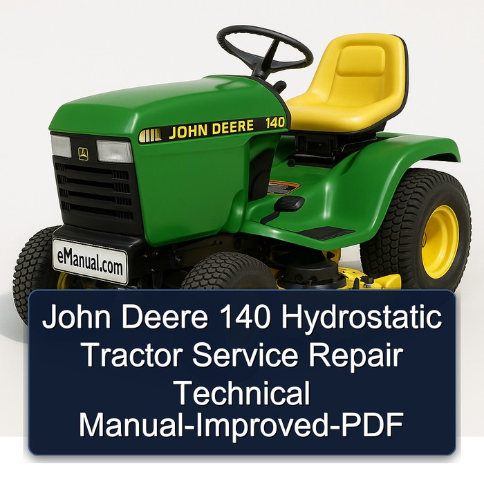 John Deere 140 Hydrostatic Tractor Service Repair Technical Manual-Improved-PDF