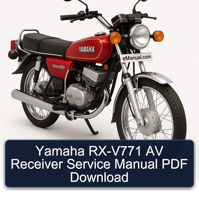Yamaha RX-V771 AV Receiver Service Manual PDF Download