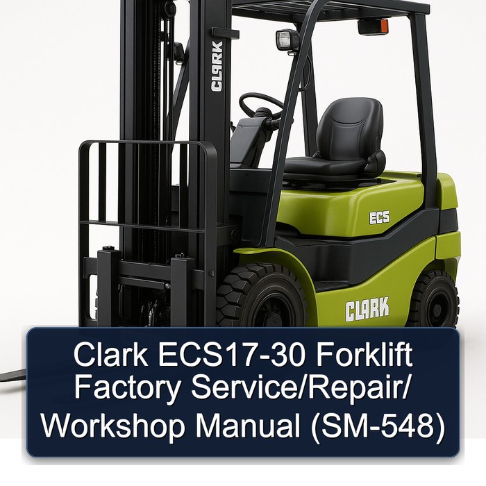Manual de Servicio y Reparación para Montacargas Clark ECS17-30