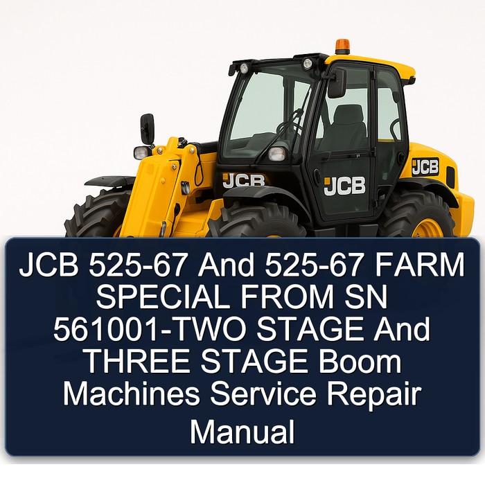 JCB 525-67 And 525-67 FARM SPECIAL FROM SN 561001-TWO STAGE And THREE STAGE Boom Machines Service Repair Manual