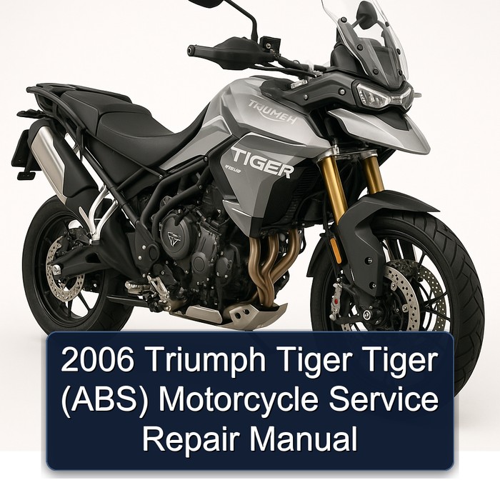 2006 Triumph Tiger Tiger (ABS) Motorcycle Manual de servicio y reparación