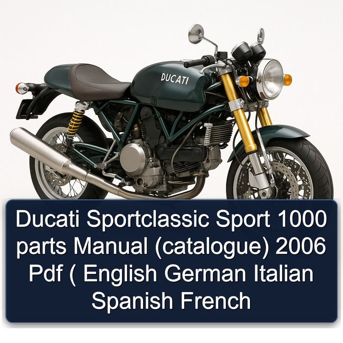 Ducati Sportclassic Sport 1000 parts Manual (catalogue) 2006 Pdf ( English German Italian Spanish French