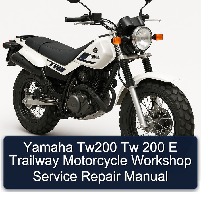Yamaha Tw200 Tw 200 E Trailway Motorcycle Workshop Manual de servicio y reparación