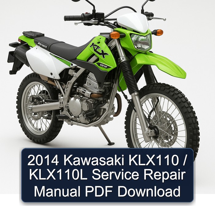2014 Kawasaki KLX110 / KLX110L Manual de servicio y reparación PDF Download