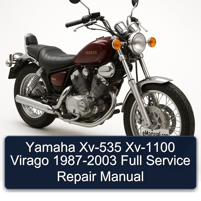Yamaha Xv-535 Xv-1100 Virago 1987-2003 Full Manual de servicio y reparación