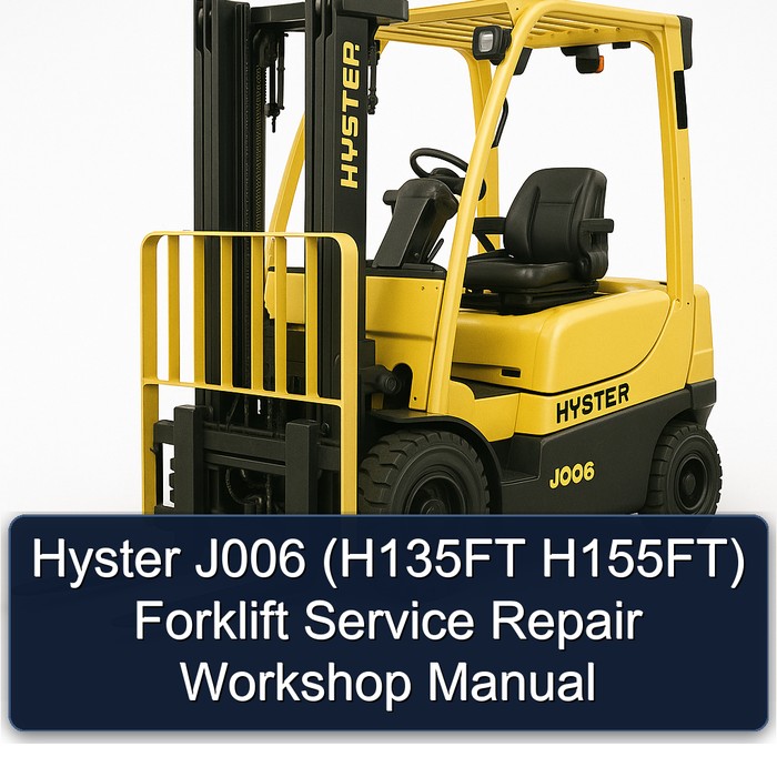 Manual de servicio y reparación para carretillas elevadoras Hyster J006 (H135FT H155FT)