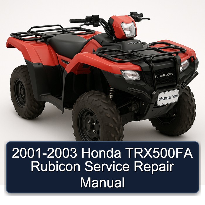 2001-2003 Honda TRX500FA Rubicon Manual de servicio y reparación