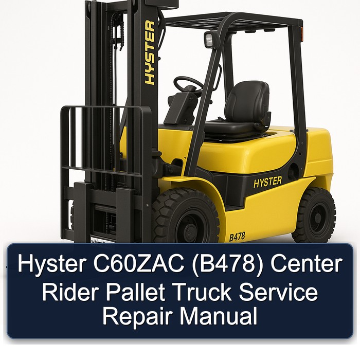 Hyster C60ZAC (B478) - Reparaturhandbuch für Mitgänger-Palettenhubwagen