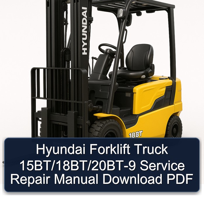 Manual de Servicio y Reparación Hyundai Forklift 15BT/18BT/20BT-9 PDF