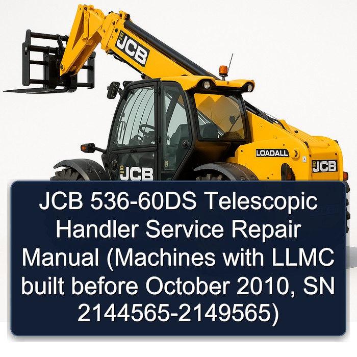 JCB 536-60DS Telescopic Handler Service Repair Manual (Machines with LLMC built before October 2010, SN 2144565-2149565)