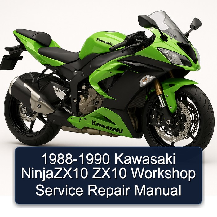 1988-1990 Kawasaki NinjaZX10 ZX10 Workshop Manual de servicio y reparación