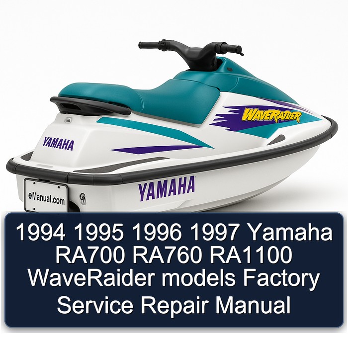 1994 1995 1996 1997 Yamaha RA700 RA760 RA1100 WaveRaider models Factory Manual de servicio y reparación