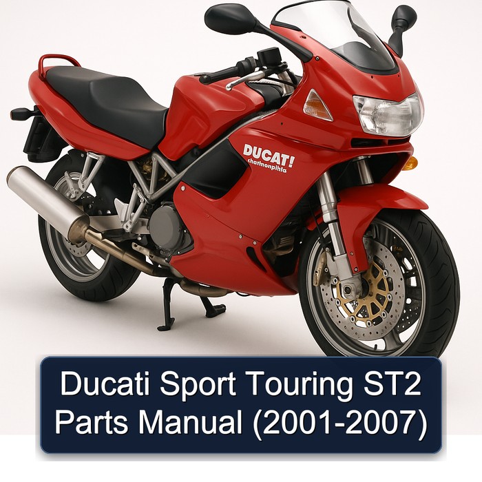 Ducati Sport touring ST2 parts Manual (catalogue) 2001 2002 2003 2004 2005 2006 2007 Pdf ( English German Italian Spanish French