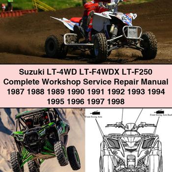 Suzuki LT-4WD LT-F4WDX LT-F250 Manual completo de servicio y reparación del taller 1987 1988 1989 1990 1991 1992 1993 1994 1995 1996 1997 1998