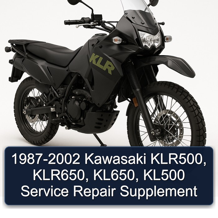 1987-2002 Kawasaki KLR500 KLR650 KL650 KL500 Service Repair Supplement 1987 1988 1989 1990 1991 1992 1993 1994 1995 1996 1997 1998 1999 2000 2001 2002