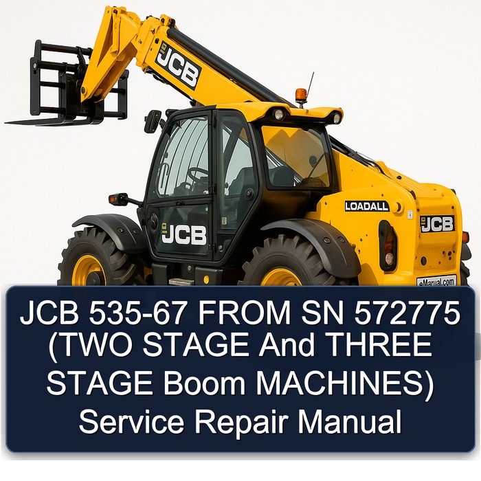 JCB 535-67 FROM SN 572775 (TWO STAGE And THREE STAGE Boom MACHINES) Service Repair Manual 