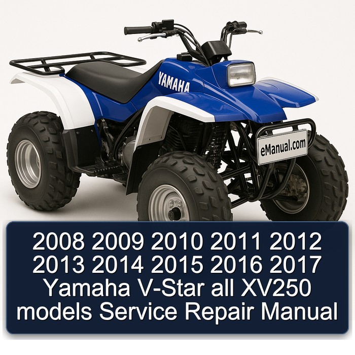 2008 2009 2010 2011 2012 2013 2014 2015 2016 2017 Yamaha V-Star all XV250 models Manual de servicio y reparación