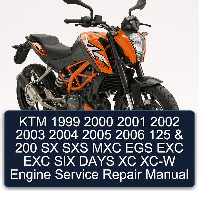 KTM 1999 2000 2001 2002 2003 2004 2005 2006 125 & 200 SX SXS MXC EGS EXC EXC SIX DAYS XC XC-W Engine Manual de servicio y reparación