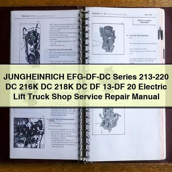 Manual de Servicio y Reparación para Carretillas Elevadoras Eléctricas Jungheinrich EFG-DF-DC Series 213-220 DC 216K DC 218K DC DF 13-DF 20