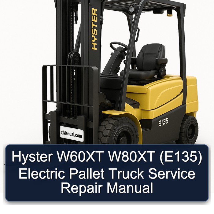 Manual de Servicio y Reparación para Transpaleta Eléctrica Hyster W60XT W80XT (E135)