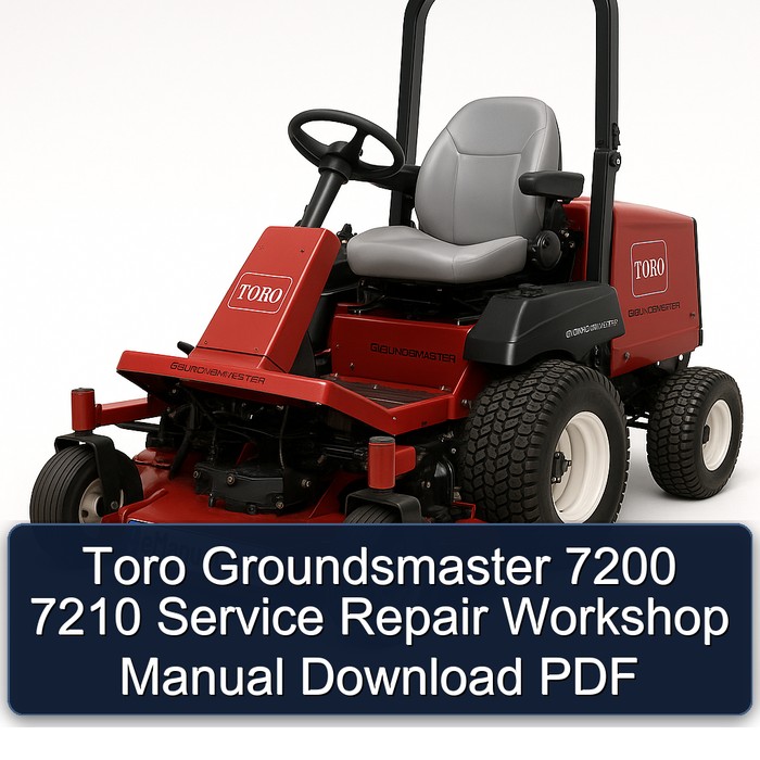 Toro Groundsmaster 7200 7210 Service Repair Workshop Manual Download PDF