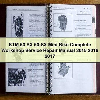 Ktm 50 SX 50-SX Mini Bike Workshop Service Repair Manual PDF Download