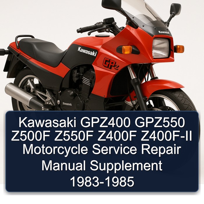 Kawasaki GPZ400 GPZ550 Z500F Z550F Z400F Z400F-II Motorcycle Manual de servicio y reparación Supplement 1983-1985