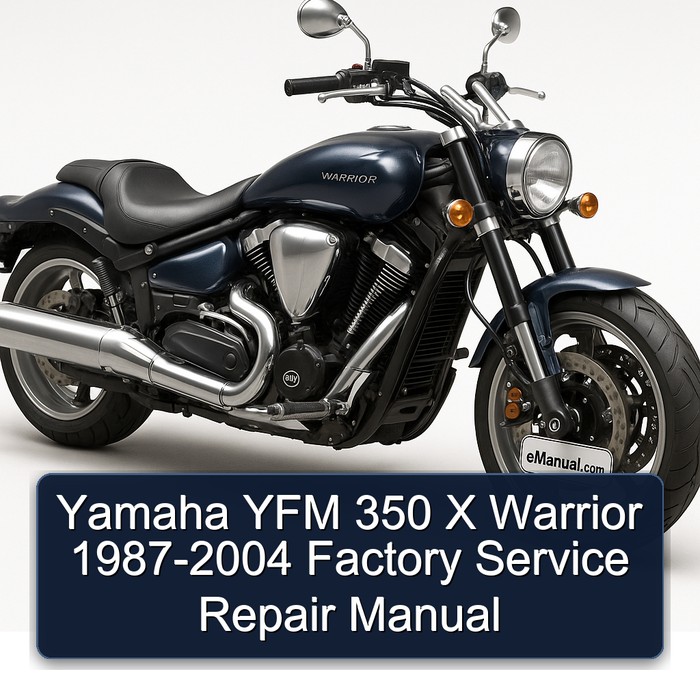 Yamaha YFM 350 X Warrior 1987-2004 Factory Manual de servicio y reparación