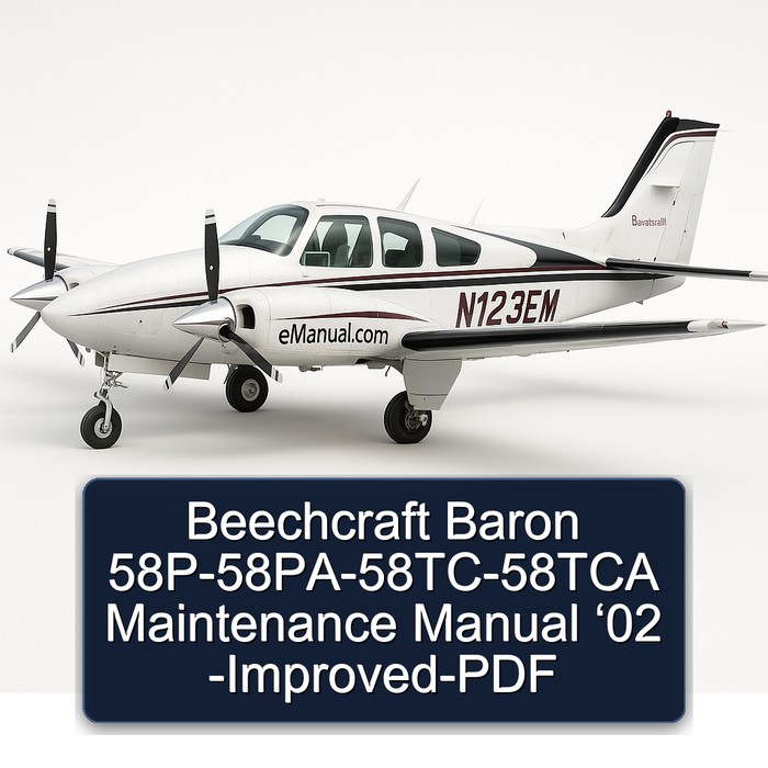 Beechcraft Baron 58P-58PA-58TC-58TCA Maintenance Manual ‘02 -Improved-PDF