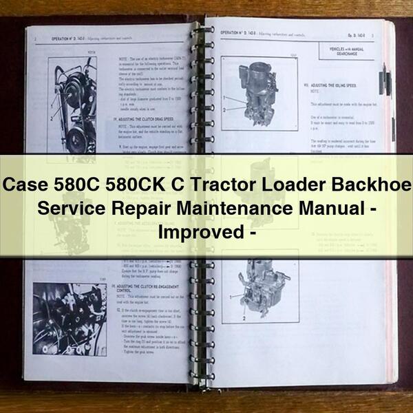 Case 580C/CK Radlader-Bagger Reparatur- und Wartungshandbuch (verbessert, PDF)