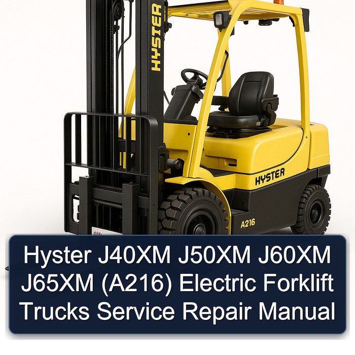 Manual de Servicio y Reparación de Carretillas Elevadoras Eléctricas Hyster J40XM, J50XM, J60XM, J65XM (A216)