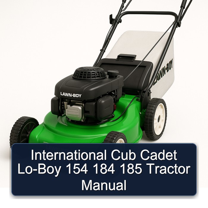 International Cub Cadet Lo-Boy 154 184 185 Tractor Manual