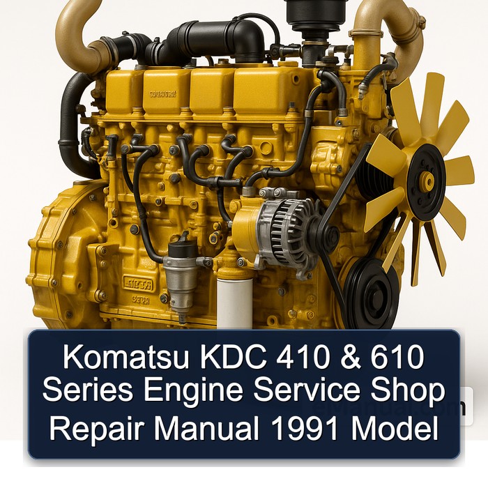 Komatsu KDC 410 & 610 Series Engine Service Shop Repair Manual 1991 Model 