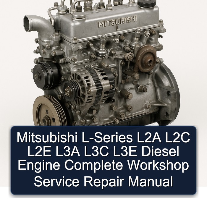 Manual de taller completo para motores diésel Mitsubishi Serie L: L2A, L2C, L2E, L3A, L3C, L3E