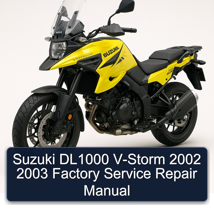 Suzuki DL1000 V-Storm 2002 2003 Factory Manual de servicio y reparación