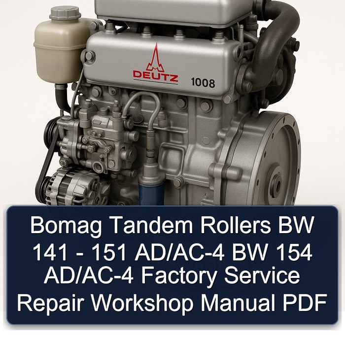 Bomag Tandem Rollers BW 141 - 151 AD/AC-4 BW 154 AD/AC-4 Factory Service Repair Workshop Manual PDF