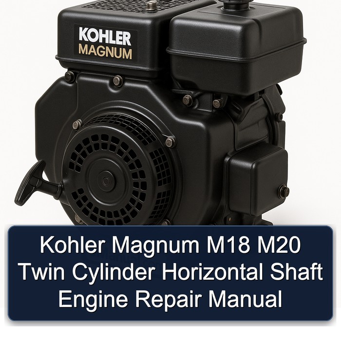 Kohler Magnum M18/M20 Zweizylinder-Horizontalschwellenmotor Reparaturhandbuch