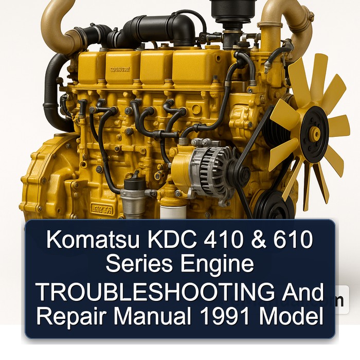 Komatsu KDC 410 & 610 Series Engine TROUBLESHOOTING And Repair Manual 1991 Model 