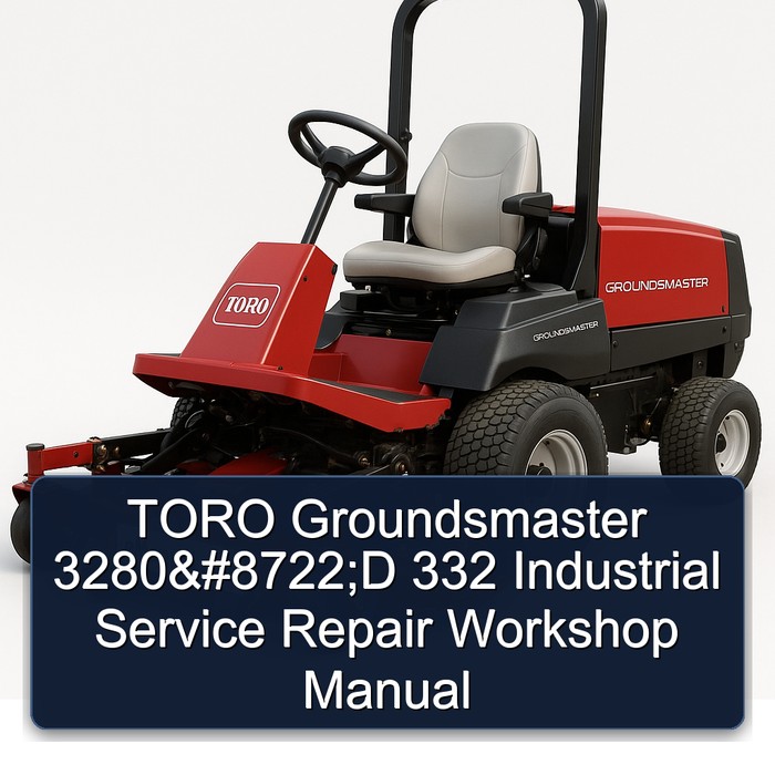 Manual de Reparación y Servicio Industrial Groundsmaster 3280-D 332 TORO