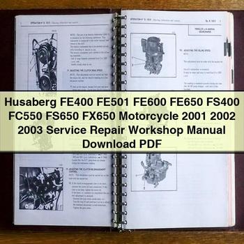 Husaberg FE400 FE501 FE600 FE650 FS400 FC550 FS650 FX650 Motorcycle 2002 2003 Workshop Service Repair Manual PDF Download