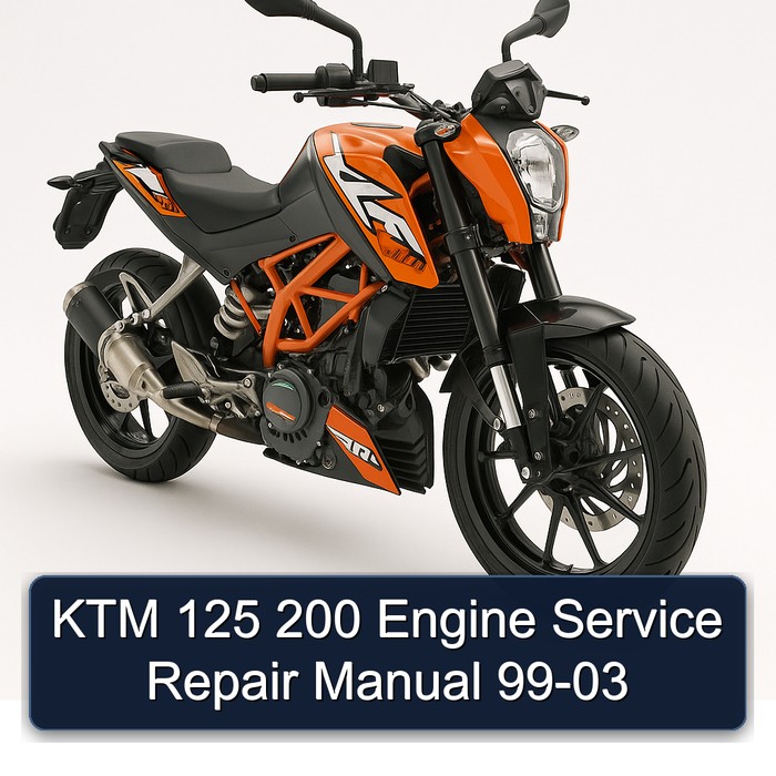 KTM 125 200 Engine Service Repair Manual 99-03