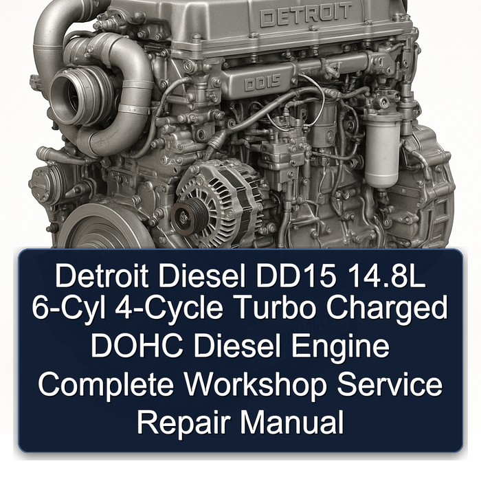 Manual de Servicio y Reparación Completo para Motor Diesel Detroit Diesel DD15 14.8L 6 Cilindros 4 Tiempos Turboalimentado DOHC