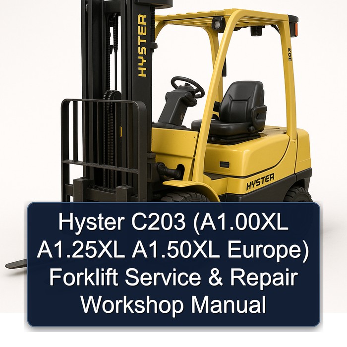 Manual de Servicio y Reparación de Carretillas Elevadoras Hyster C203 (A1.00XL A1.25XL A1.50XL Europa)