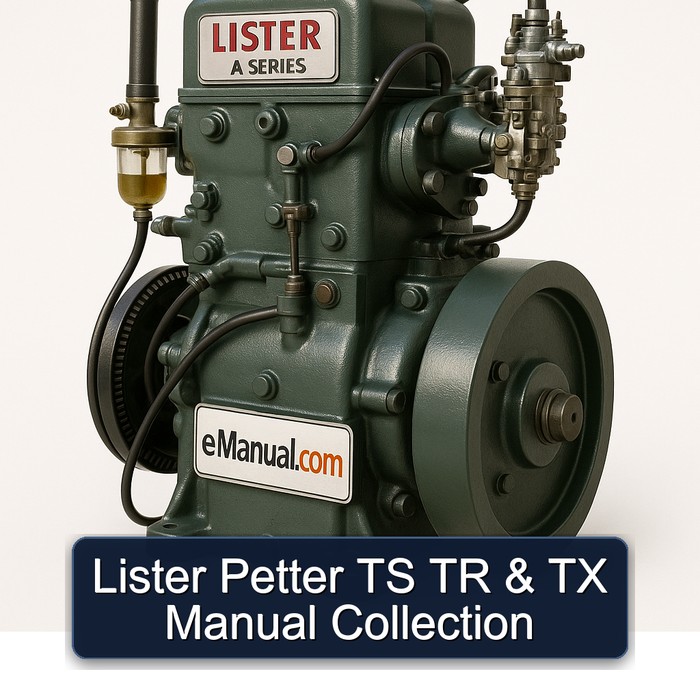 Lister Petter TS TR & TX Manual Collection