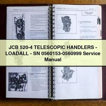 JCB 520-4 TELESCOPIC Handlers-LOADALL-SN 0560153-0560999 Service Repair Manual 