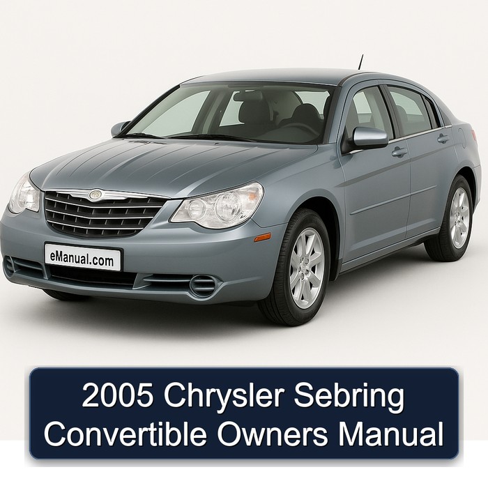 2005 Chrysler Sebring Convertible Owners Manual