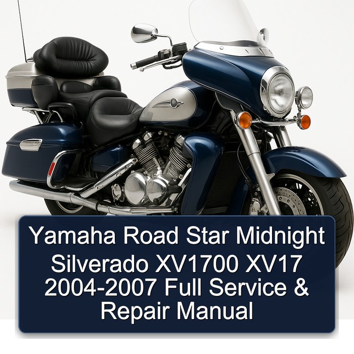Yamaha Road Star Midnight Silverado XV1700 XV17 2004-2007 Full Manual de servicio y reparación