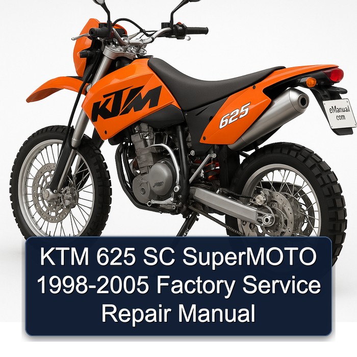KTM 625 SC SuperMOTO 1998-2005 Factory Manual de servicio y reparación