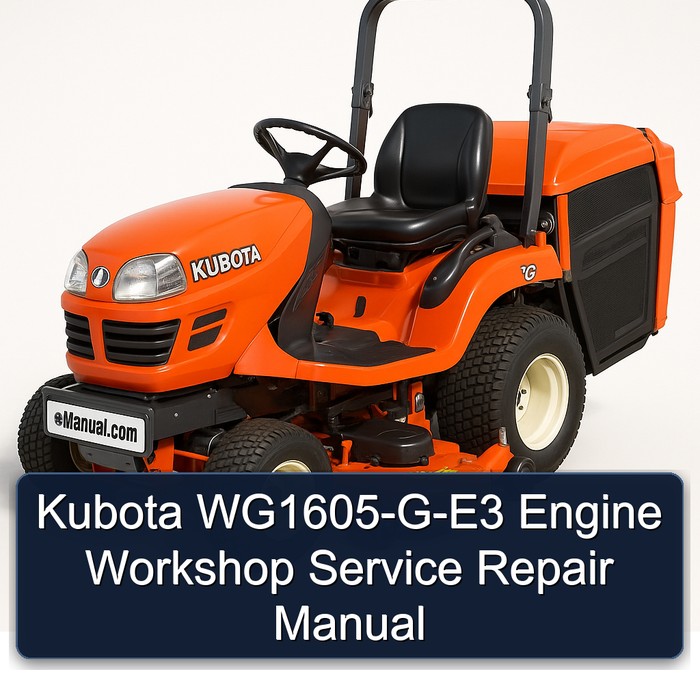 Kubota WG1605-G-E3 Engine Workshop Service Repair Manual