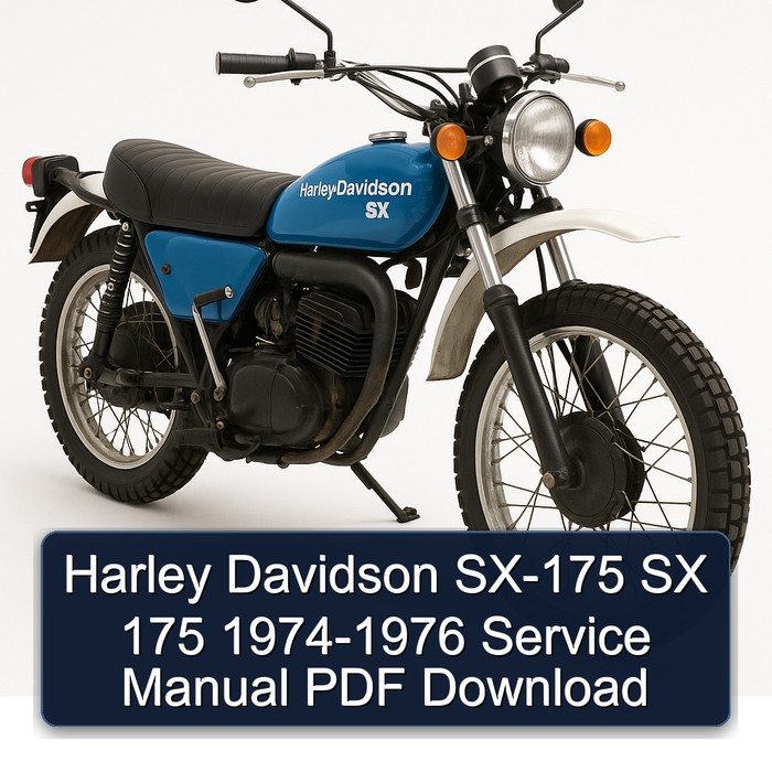 Harley Davidson SX-175 SX 175 1974-1976 Service Manual PDF Download